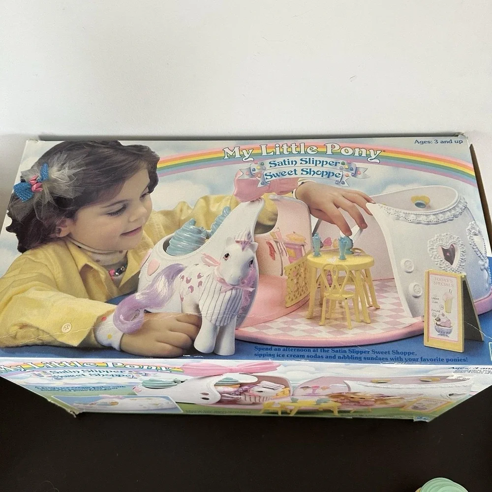 VTG 1986 My Little Pony Satin Slipper Sweet Shoppe Playset Scoops WITH BOX